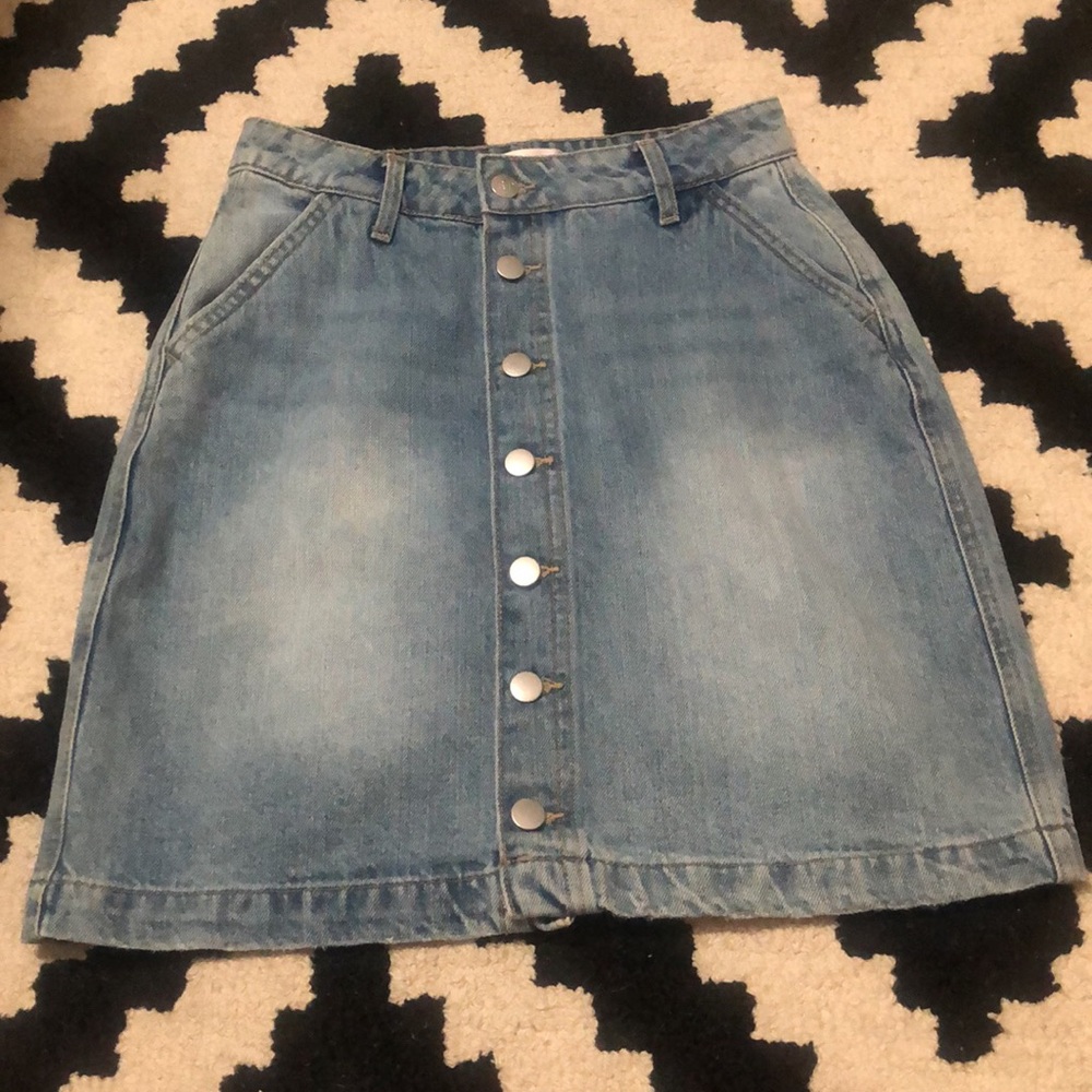 Rachel Parcell Button Front Denim Skirt - Picture 4 of 6